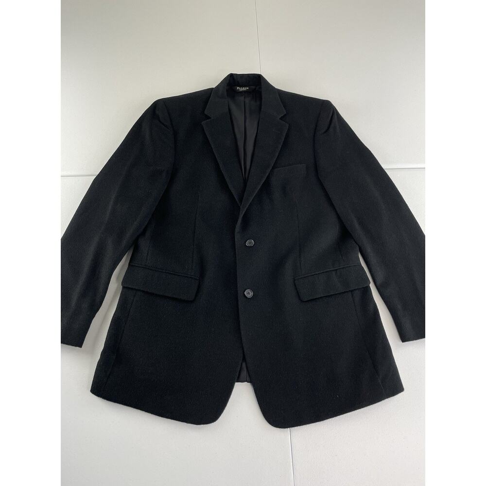 Jos. A. Bank 44L Blazer Black Camel Hair Sport Coat 2 Button Jacket Double Vent